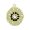 Alloy jewelry, kiwi and watermelon handmade diy zircon pendant necklace, high-end small chanel-style oil pendant for ladies Application Scenario